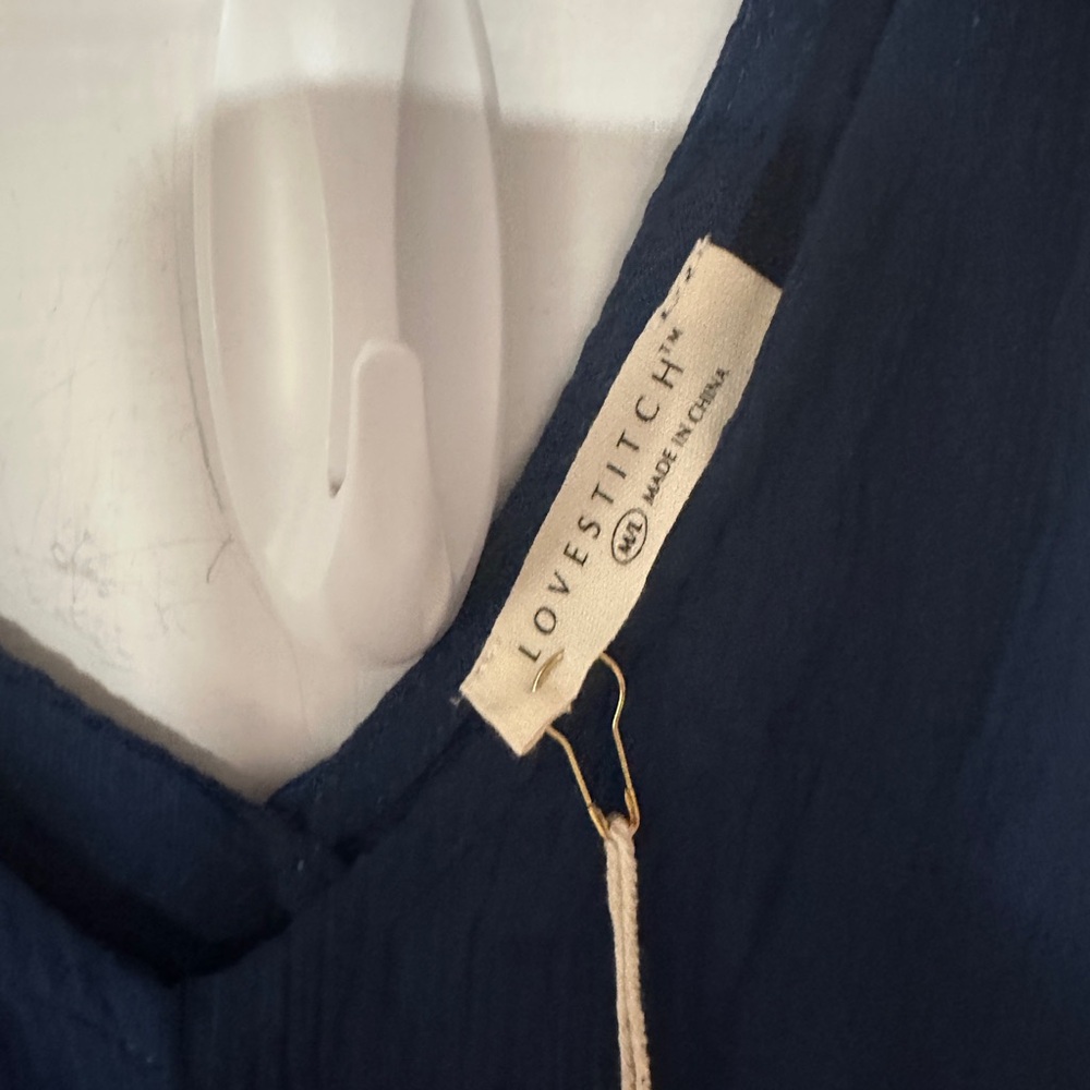NWT Lovestitch Navy Maxi Dress Size M/L - Picture 3 of 4